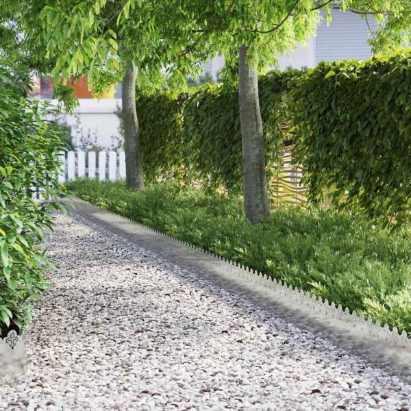 ARDEBO.de - Rasenkanten 30 pcs Silber 103 x 0,05 x 22 cm Verzinkter Stahl