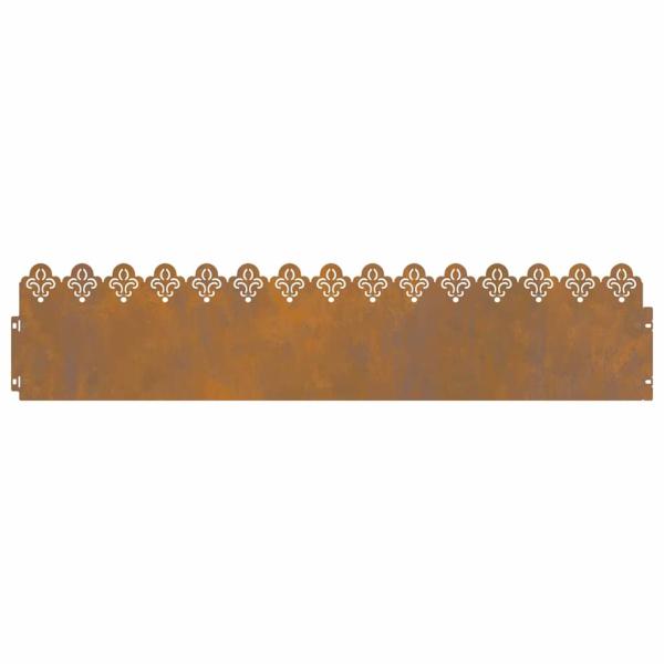 Rasenkanten 10 pcs Rostig 103 x 0,05 x 22 cm Wetterfeststahl