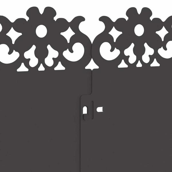 ARDEBO.de - Rasenkanten 10 pcs Schwarz 103 x 0,05 x 22 cm Stahl