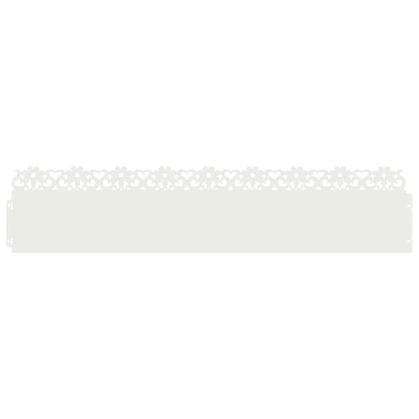 Rasenkanten 30 pcs Weiß 103 x 0,05 x 22 cm Stahl