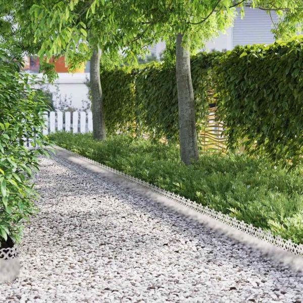 ARDEBO.de - Rasenkanten 10 pcs Silber 103 x 0,05 x 22 cm Edelstahl