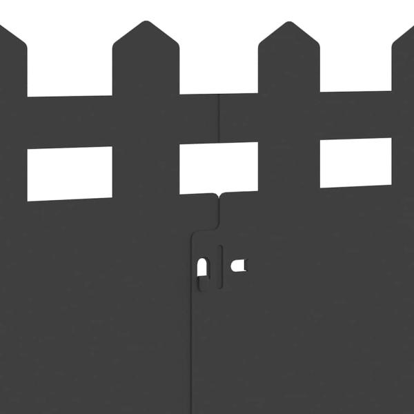 Rasenkanten 10 pcs Schwarz 103 x 0,05 x 22 cm Stahl