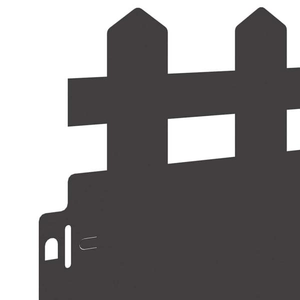 Rasenkanten 20 pcs Schwarz 103 x 0,05 x 22 cm Stahl