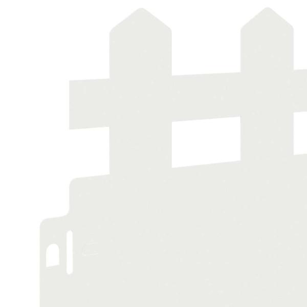 Rasenkanten 10 pcs Weiß 103 x 0,05 x 22 cm Stahl