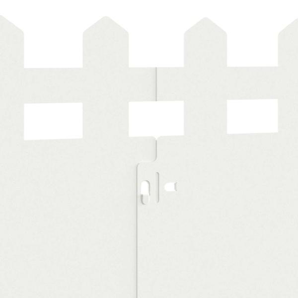 Rasenkanten 10 pcs Weiß 103 x 0,05 x 22 cm Stahl