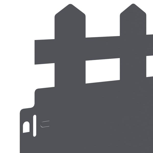 Rasenkanten 20 pcs Anthrazit 103 x 0,05 x 22 cm Stahl