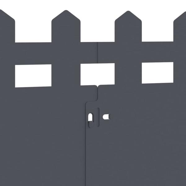 Rasenkanten 20 pcs Anthrazit 103 x 0,05 x 22 cm Stahl