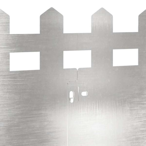 Rasenkanten 10 pcs Silber 103 x 0,05 x 22 cm Edelstahl