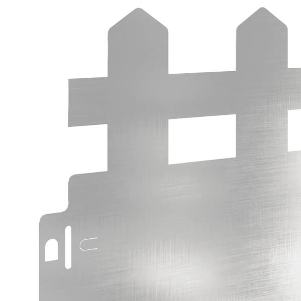 Rasenkanten 20 pcs Silber 103 x 0,05 x 22 cm Edelstahl