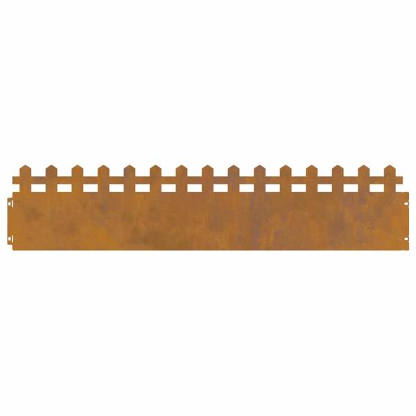 Rasenkanten 10 pcs Rostig 103 x 0,05 x 22 cm Wetterfeststahl