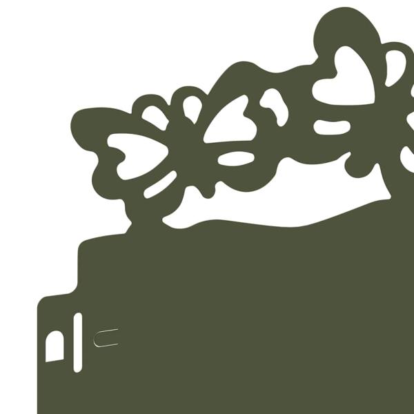 Rasenkanten 10 pcs Olive Grün 103 x 0,05 x 22 cm Stahl