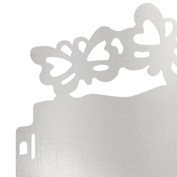 Rasenkanten 10 pcs Silber 103 x 0,05 x 22 cm Edelstahl