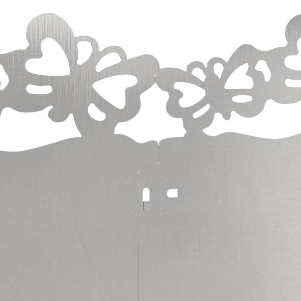 Rasenkanten 10 pcs Silber 103 x 0,05 x 22 cm Edelstahl