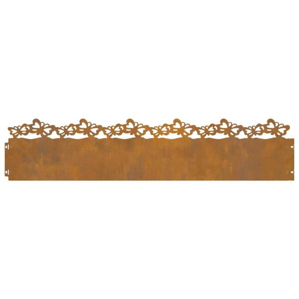 Rasenkanten 10 pcs Rostig 103 x 0,05 x 22 cm Wetterfeststahl