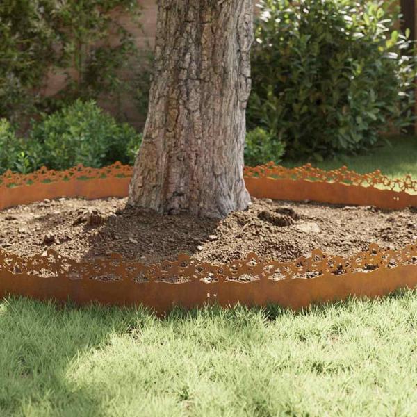 Rasenkanten 30 pcs Rostig 103 x 0,05 x 22 cm Wetterfeststahl