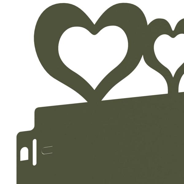 Rasenkanten 30 pcs Olive Grün 103 x 0,05 x 22 cm Stahl