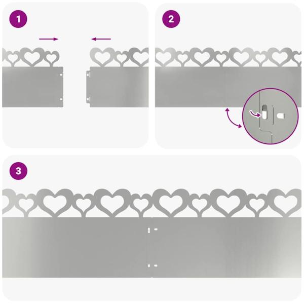 Rasenkanten 30 pcs Silber 103 x 0,05 x 22 cm Verzinkter Stahl