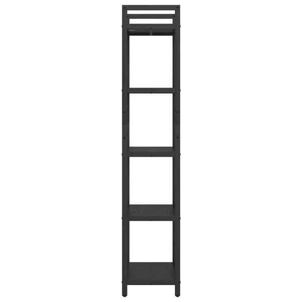 Bücherregal Schwarz Eichen-Optik 56 x 34 x 171 cm Holzwerkstoff