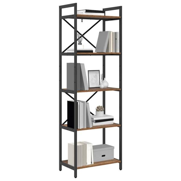 Bücherregal 5 Ebenen 56 x 34 x 171 cm Holzwerkstoff Altholz