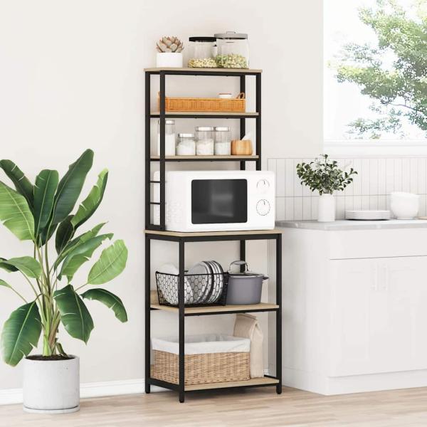 ARDEBO.de - Küchenregal Sonoma-Eiche 60 x 40 x 168 cm Holzwerkstoff