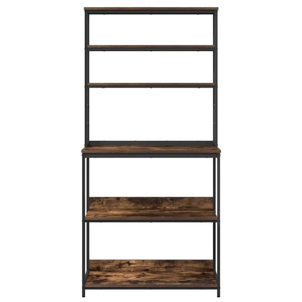 Küchenregal Geräucherte Eiche 80 x 40 x 168 cm Holzwerkstoff