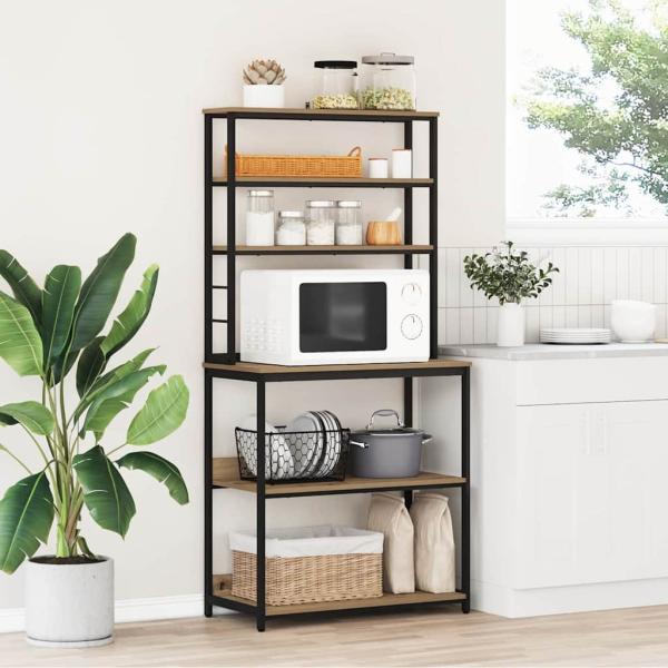 ARDEBO.de - Küchenregal Artisan-Eiche 80 x 40 x 168 cm Holzwerkstoff