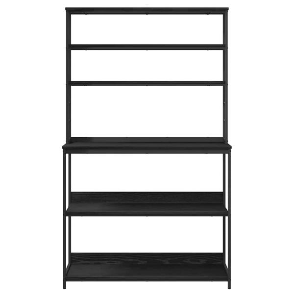 Küchenregal Schwarz Eichen-Optik 100 x 40 x 168 cm