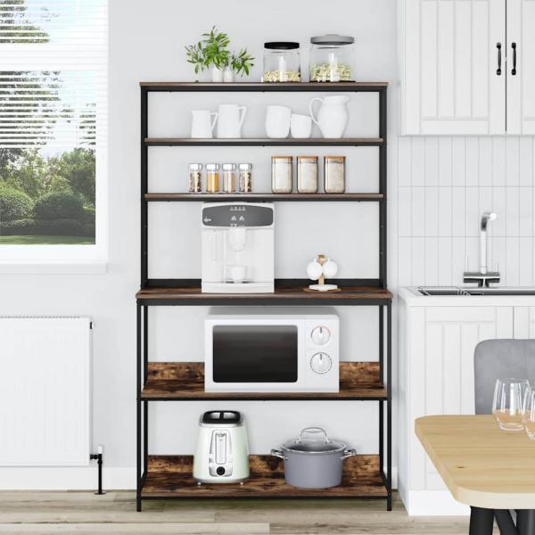 Küchenregal Geräucherte Eiche 100 x 40 x 168 cm Holzwerkstoff