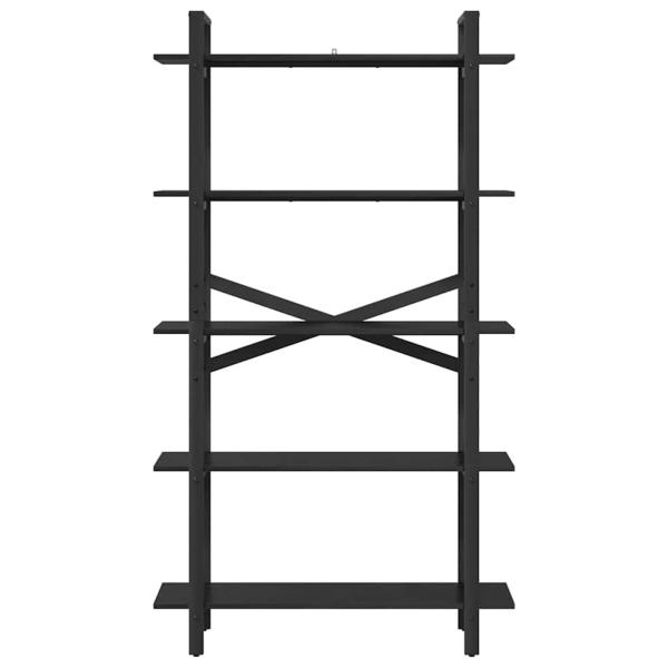 Bücherregal Schwarz Eichen-Optik 100 x 33,5 x 178 cm