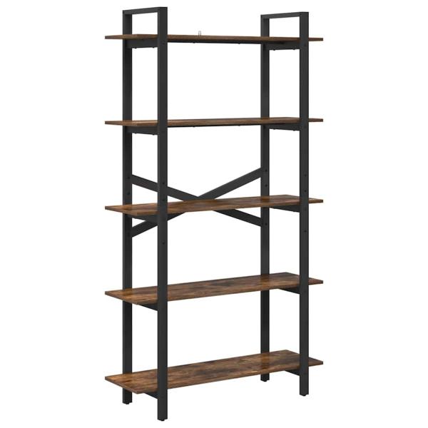 Bücherregal 5 Ebenen 100 x 33,5 x 178 cm Holzwerkstoff