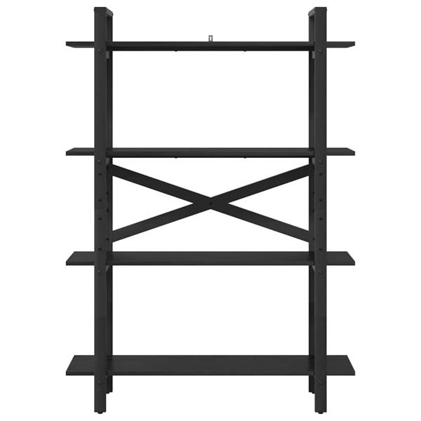 Bücherregal Schwarz Eichen-Optik 100 x 33,5 x 140 cm