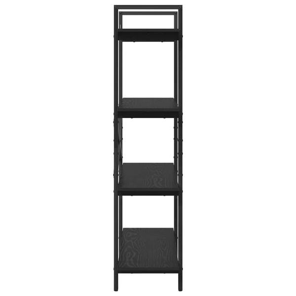Bücherregal Schwarz Eichen-Optik 100 x 33,5 x 140 cm