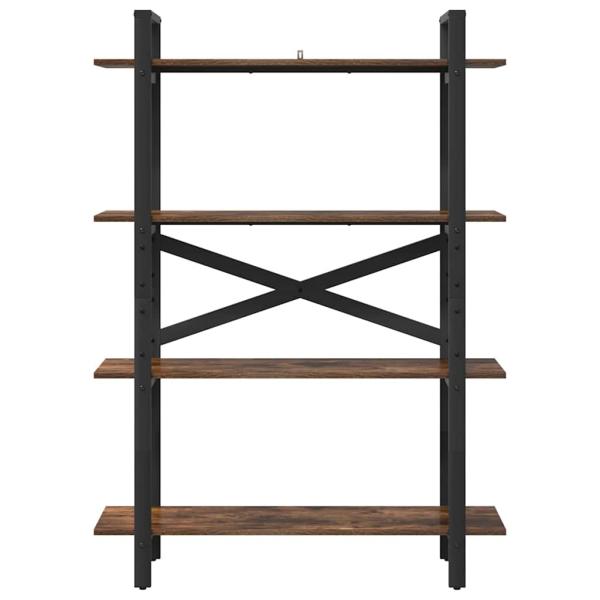 ARDEBO.de - Bücherregal Geräucherte Eiche 100 x 33,5 x 140 cm Holzwerkstoff