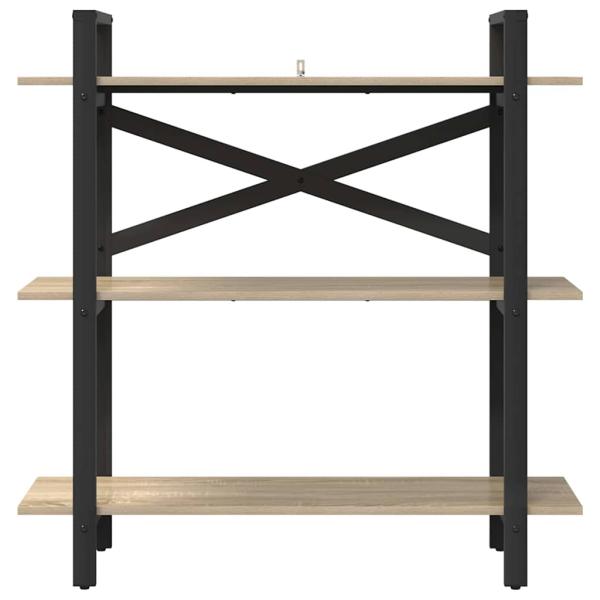 Bücherregal 3 Ebenen 100 x 33,5 x 102 cm Holzwerkstoff