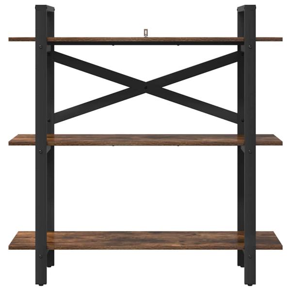 ARDEBO.de - Bücherregal Geräucherte Eiche 100 x 33,5 x 102 cm Holzwerkstoff