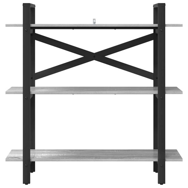 Bücherregal 3 Ebenen 100 x 33,5 x 102 cm Holzwerkstoff