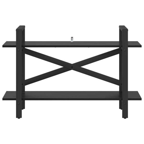 Bücherregal Schwarz Eichen-Optik 100 x 33,5 x 64 cm