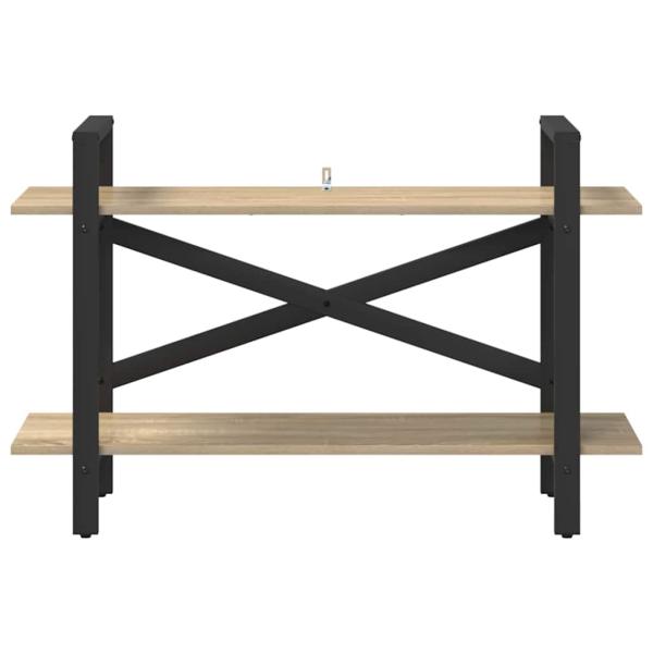 Bücherregal 2 Ebenen 100 x 33,5 x 64 cm Holzwerkstoff