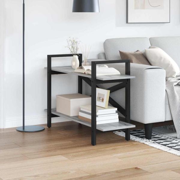 ARDEBO.de - Bücherregal Graues Sonoma 100 x 33,5 x 64 cm Holzwerkstoff