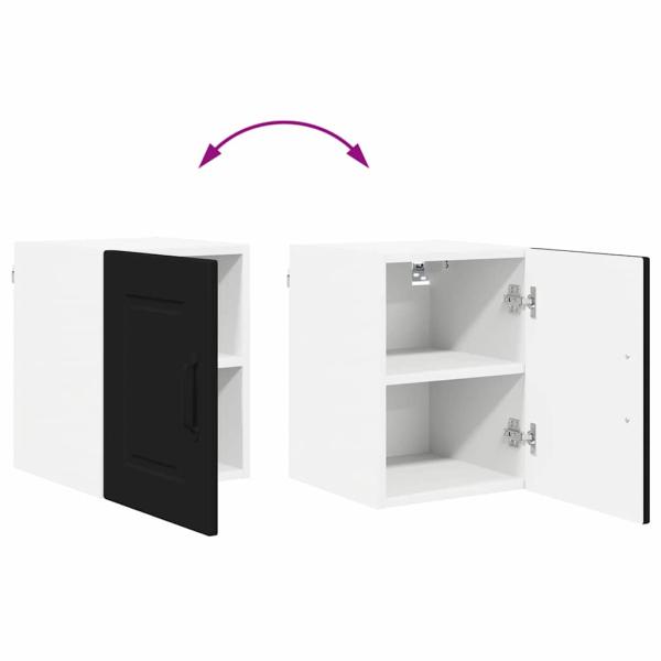 Küchenwandschrank mit Tür Schwarz 30 x 31 x 40 cm Holzwerkstoff