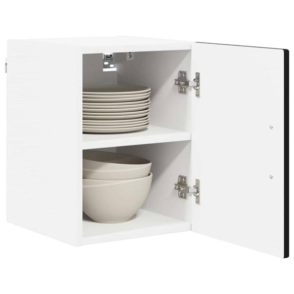 Wandschrank PORTO 2 stk. Schwarz Holzwerkstoff