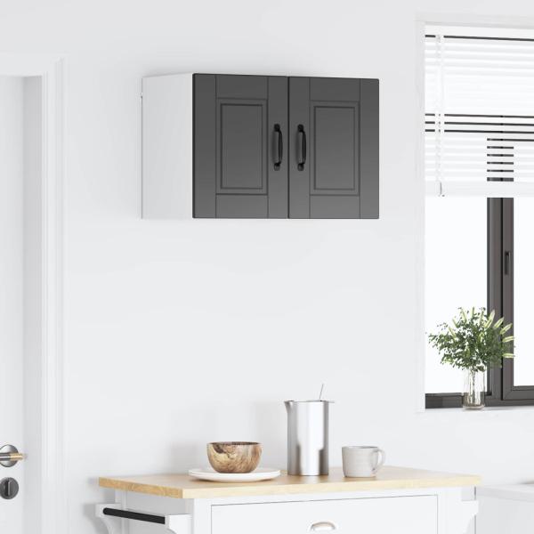 Wandschrank PORTO 2 stk. Schwarz Holzwerkstoff