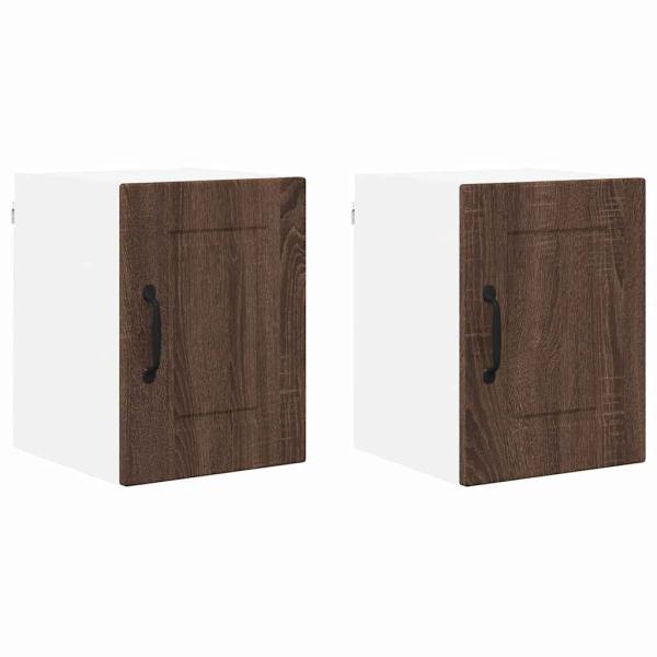 Küchenwandschrank 2 pcs Braun Eichen-Optik 30 x 31 x 40 cm