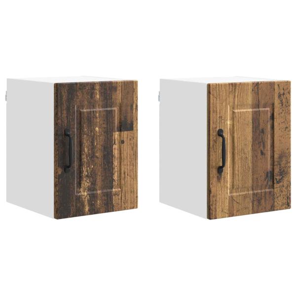Küchenwandschrank 2 pcs Altholz 30 x 31 x 40 cm Holzwerkstoff
