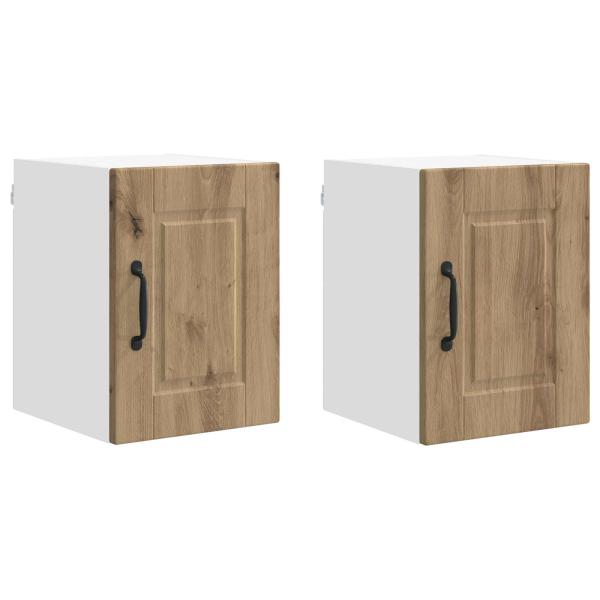 Küchenwandschrank mit Regal 2 pcs Artisan-Eiche 30 x 31 x 40 cm