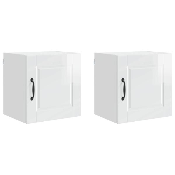 ARDEBO.de - Küchenwandschrank mit Tür 2 pcs Hochglanz Weiß 40 x 31 x 40 cm