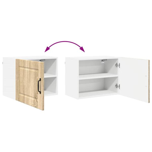 Küchenwandschrank mit Regal 2 pcs Sonoma-Eiche 50 x 31 x 40 cm