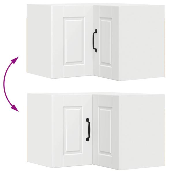 Küchenwandschrank mit Regal Weiß 57 x 57 x 40 cm Holzwerkstoff