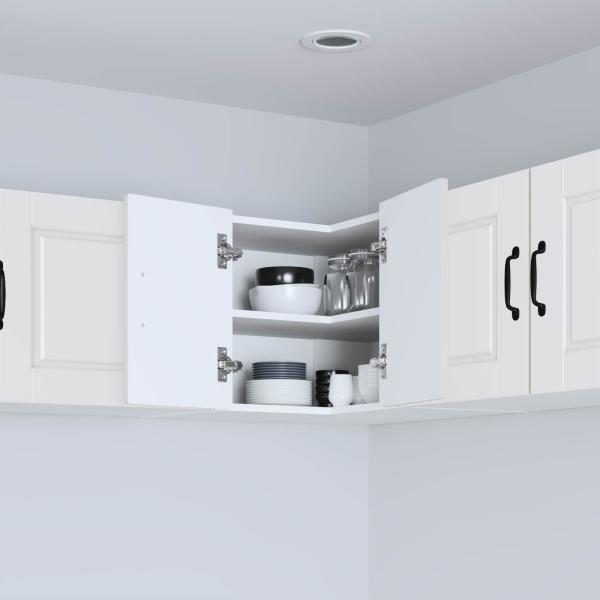 Küchenwandschrank mit Regal Weiß 57 x 57 x 40 cm Holzwerkstoff