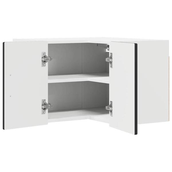Wand-Eckschrank PORTO Schwarz 57 x 57 x 40 cm Holzwerkstoff